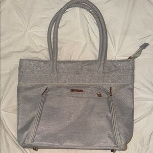 Chic Silver Tote Bag